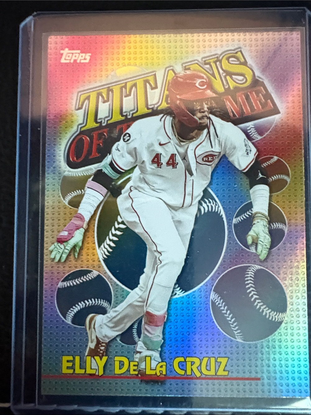 Topps Rainbow Holo Elly De La Cruz Baseball Card - Titans of the Games